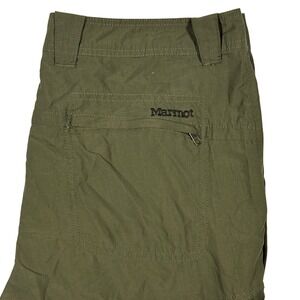 Marmot Mens Convertible Hiking Pants Olive Green Zip Off Leg Size 36